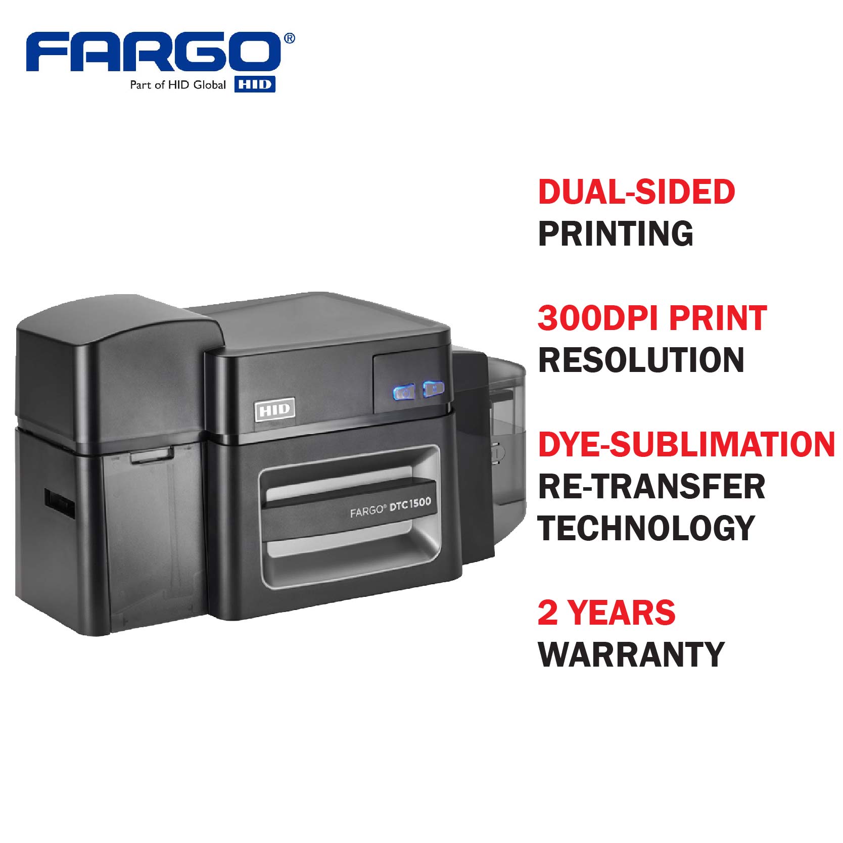 Fargo DTC1500 DualSided Card Printer