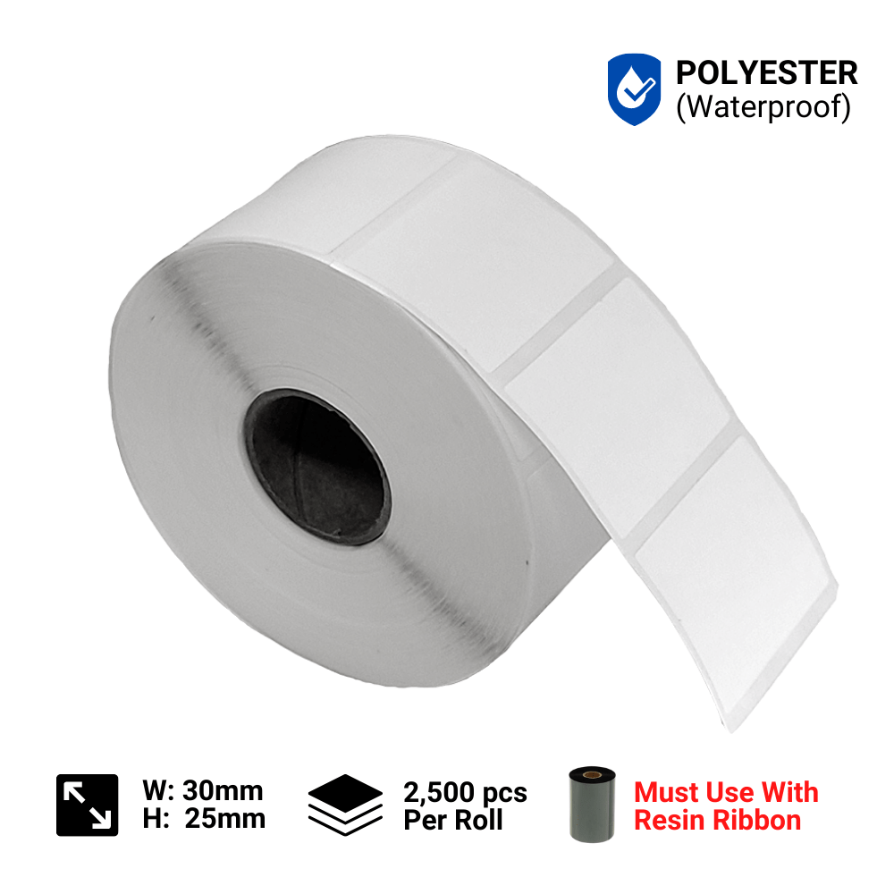 Waterproof Polyester Labels For Thermal Transfer Label Printers