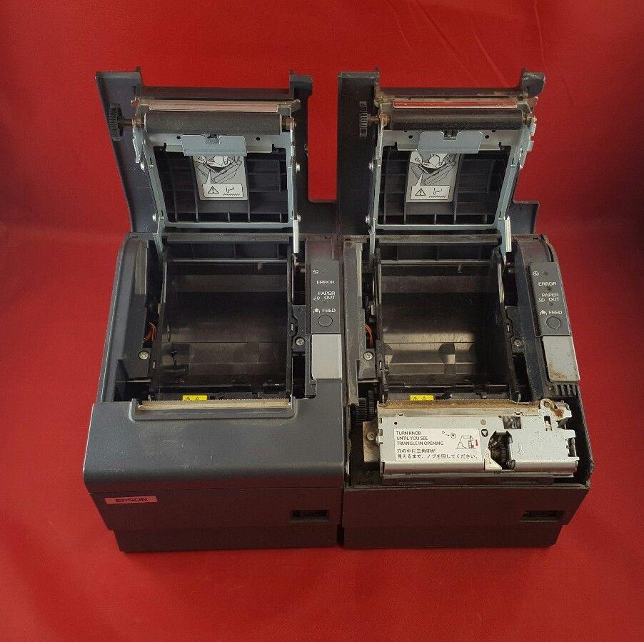 Micros Epson TMT88IV Model M129H POS Thermal Receipt Printer; Lot of 2