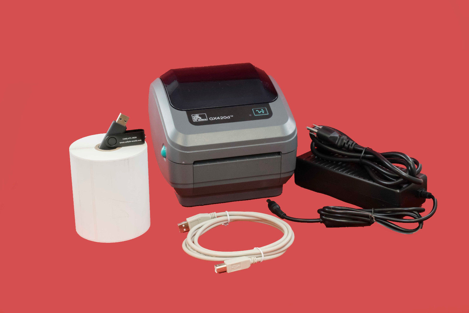 Zebra GK420d Direct Thermal Shipping Label Printer More; Refurbished