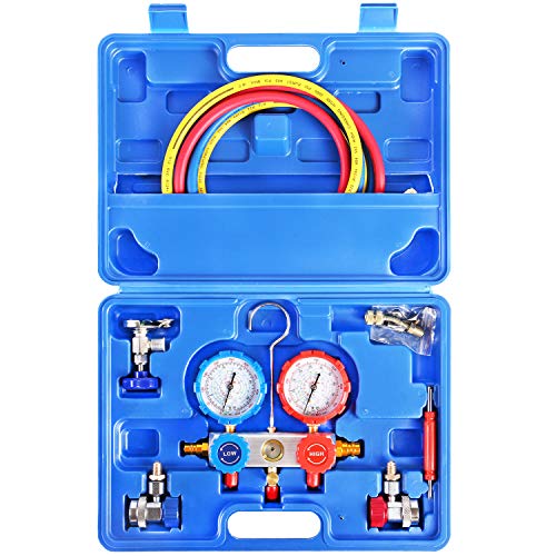 UPC 690770904211 JIFETOR 3 Way AC Manifold Gauge Set