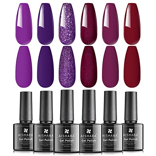 UPC 703079990844 Aishaba 6 Colors Gel Nail Polish Set