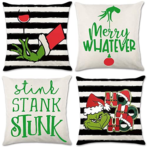 UPC 735913414063 Grinch Pillow Covers 18x18 Set of 4 Grinch