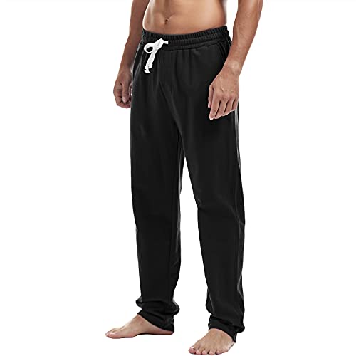 UPC 749534576123 AMY COULEE Mens Cotton Athletic Pants Open Bottom Running Sweatpants Straight
