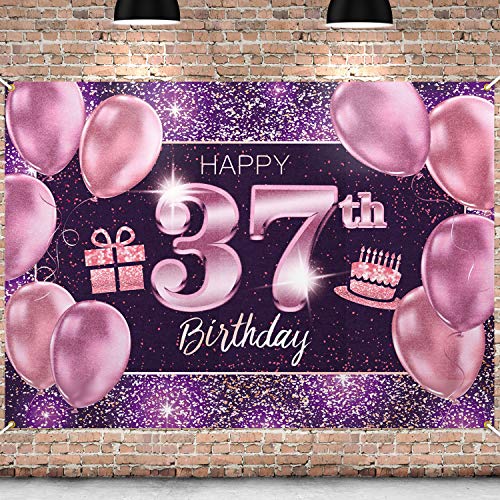 UPC 780744077420 Rose Gold Glittery 37 & Fabulous Cake Topper, Happy