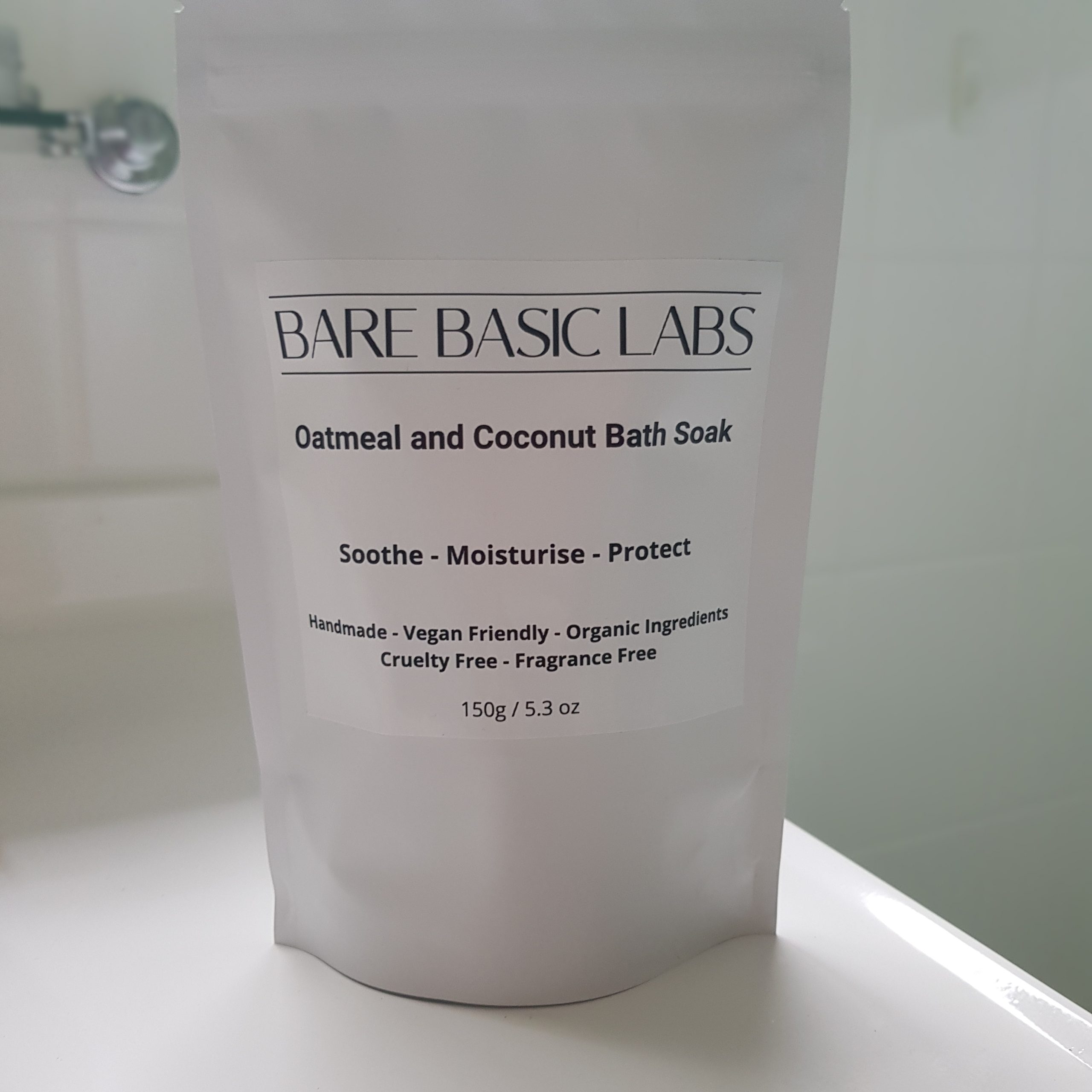 Oatmeal and Coconut Bath Soak 150g Bare Basic Labs