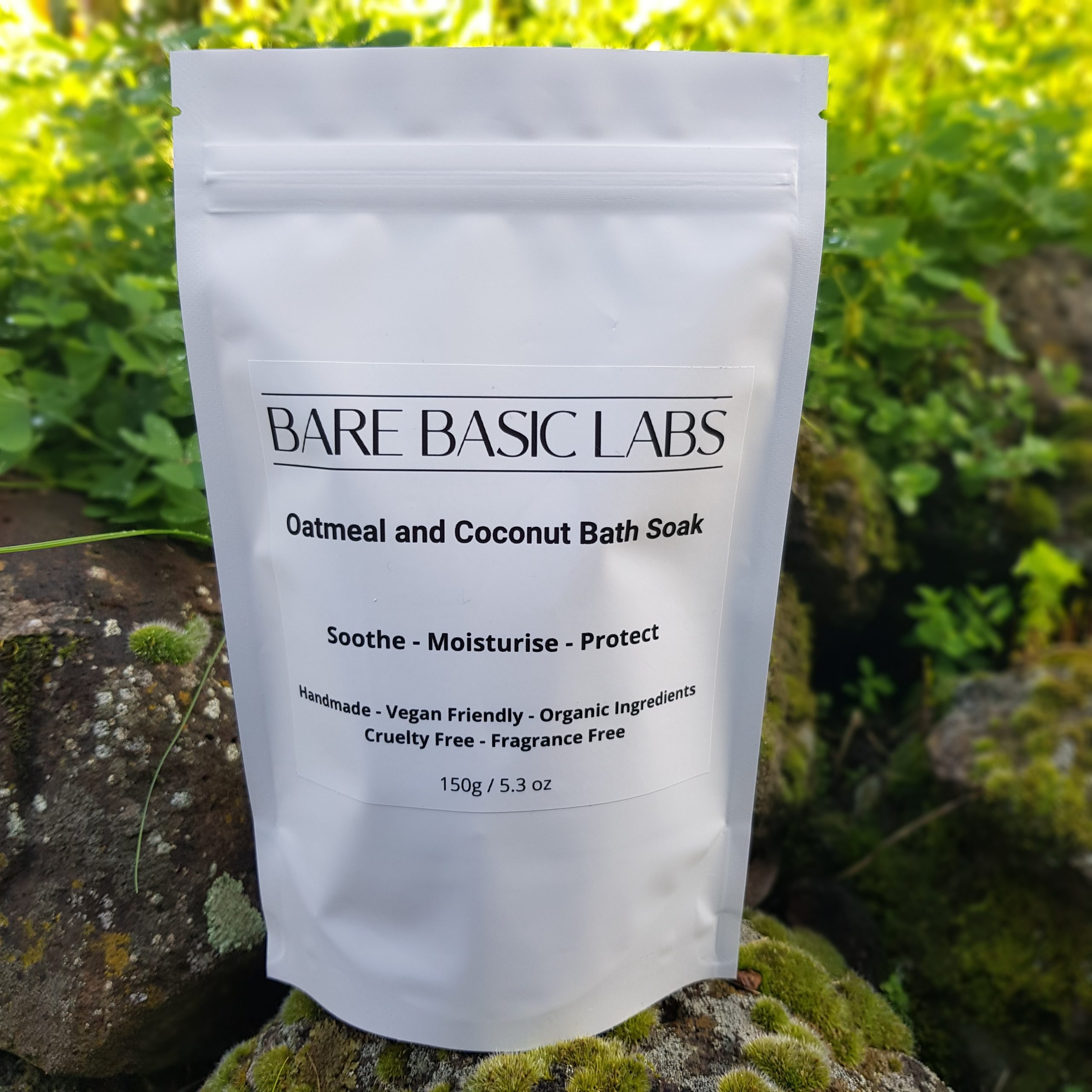 Oatmeal and Coconut Bath Soak 150g Bare Basic Labs