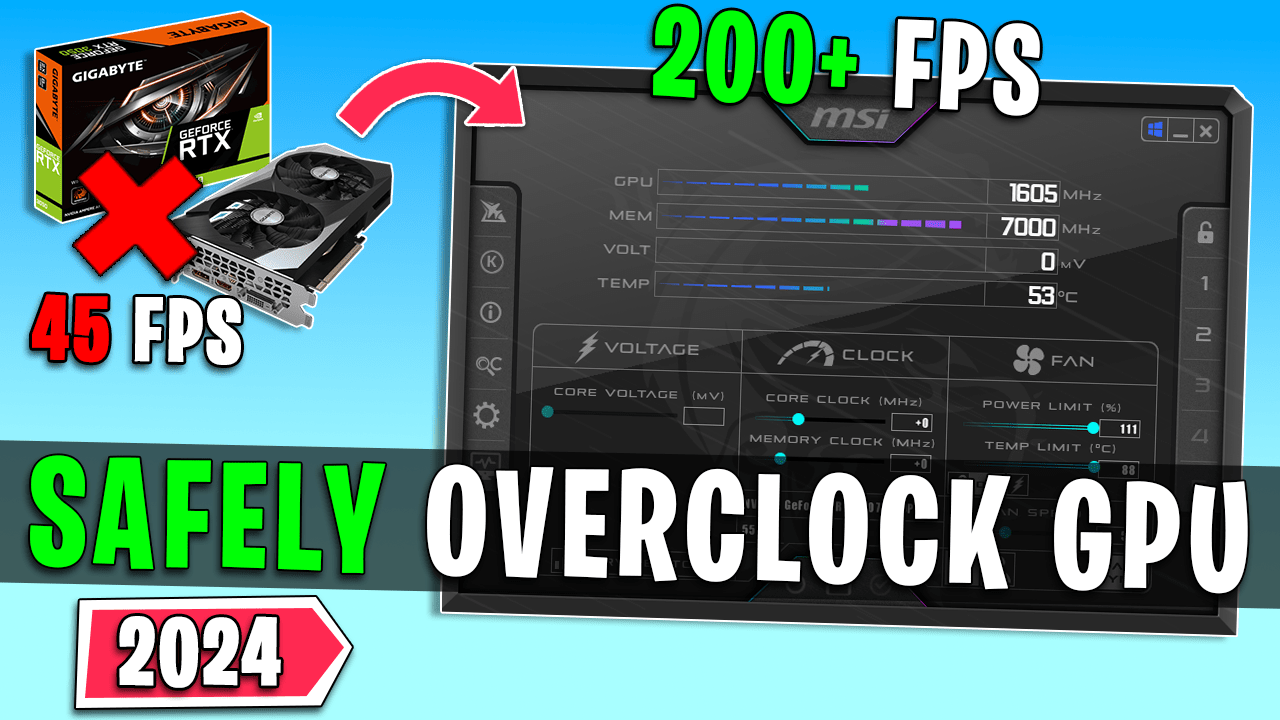How to SAFELY Overclock Any GPU in 2024 Easy Guide! BareFox