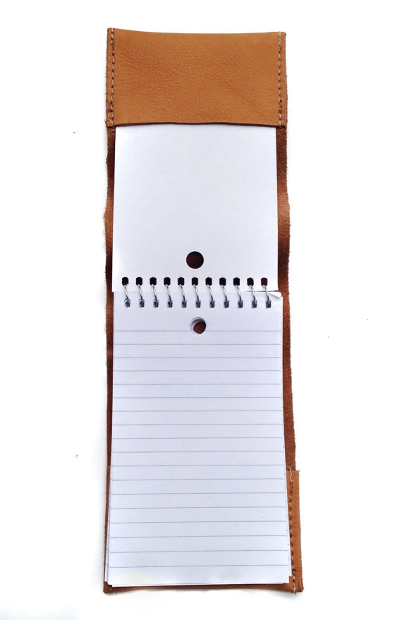 Small Leather Flip Top Notebook Cover