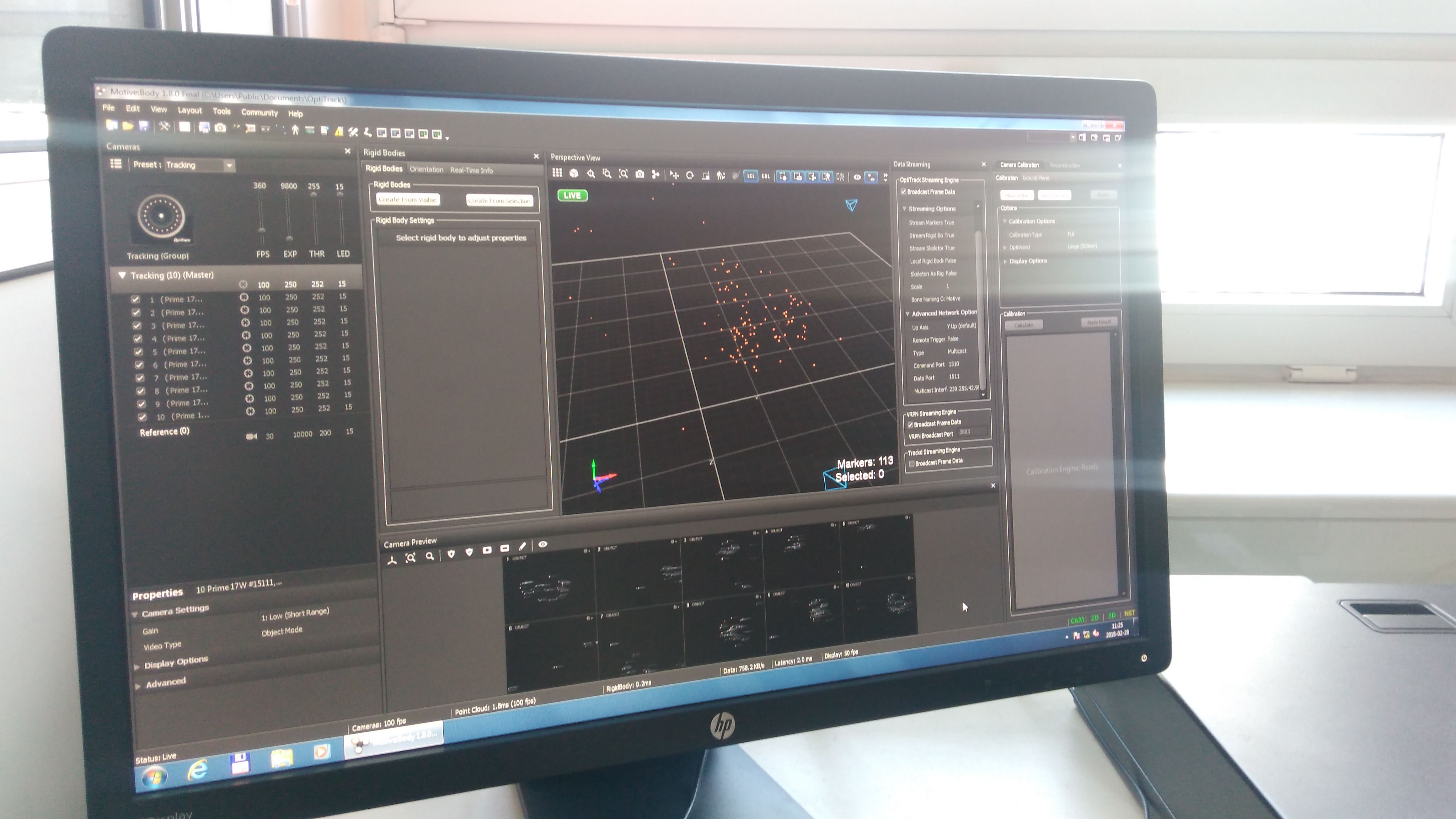 OptiTrack Motion Capture in ROS rigid bodies and 3D points Barely