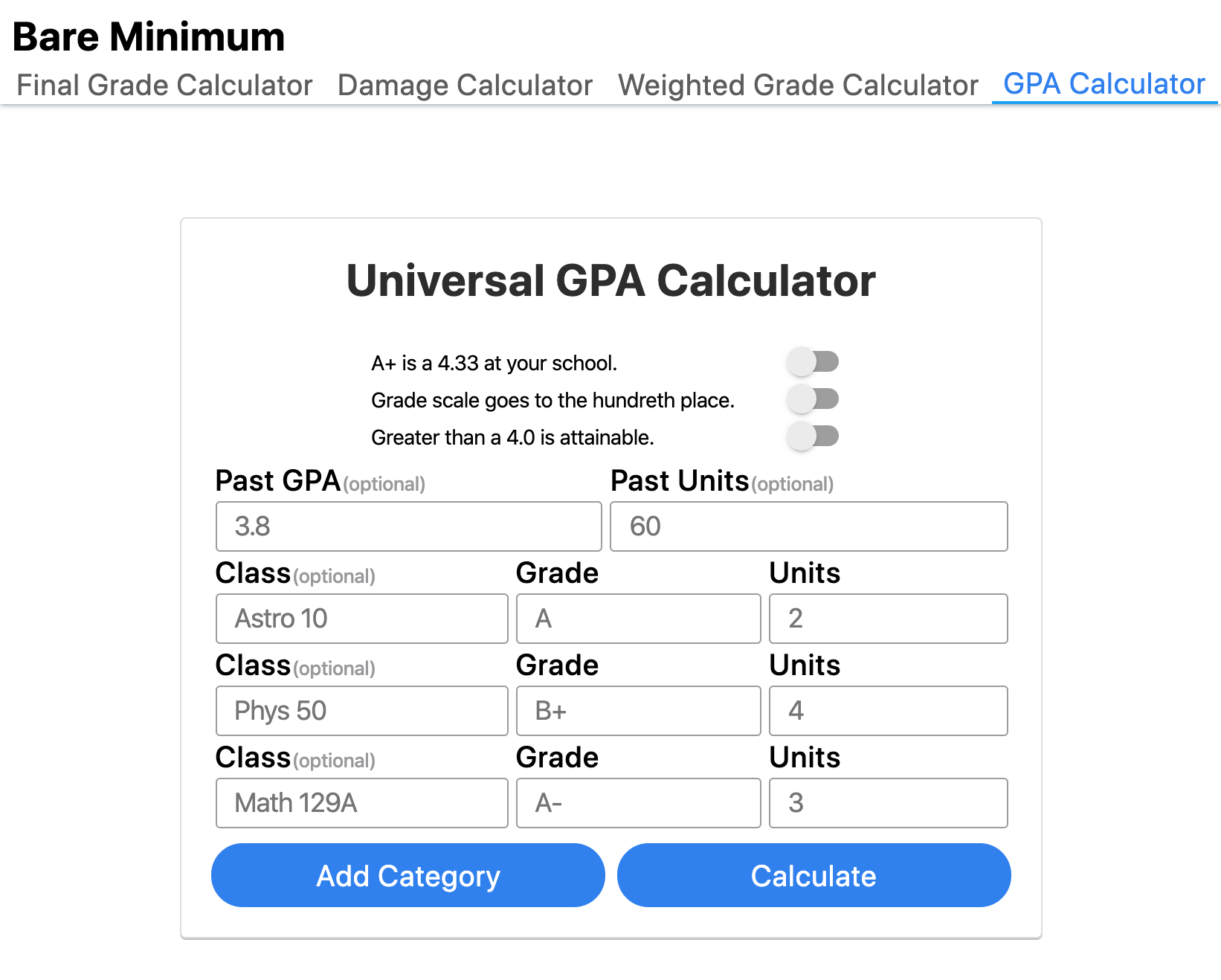 Grade Scale Calculator