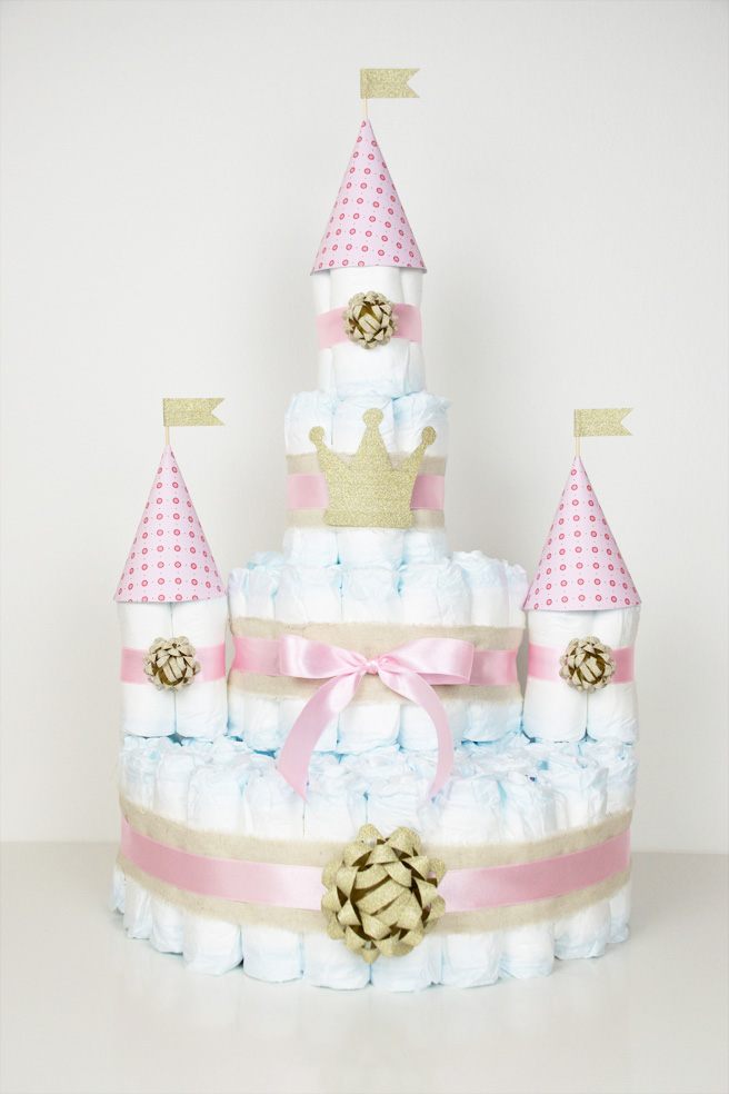 Windeltorte für kleine Prinzessinnen barfuss.im.november