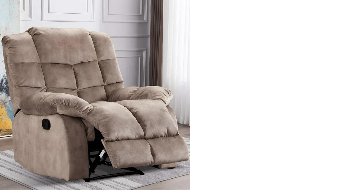 Ebello Recliners Single Recliner Chairs for Adults, Breathable Fabric