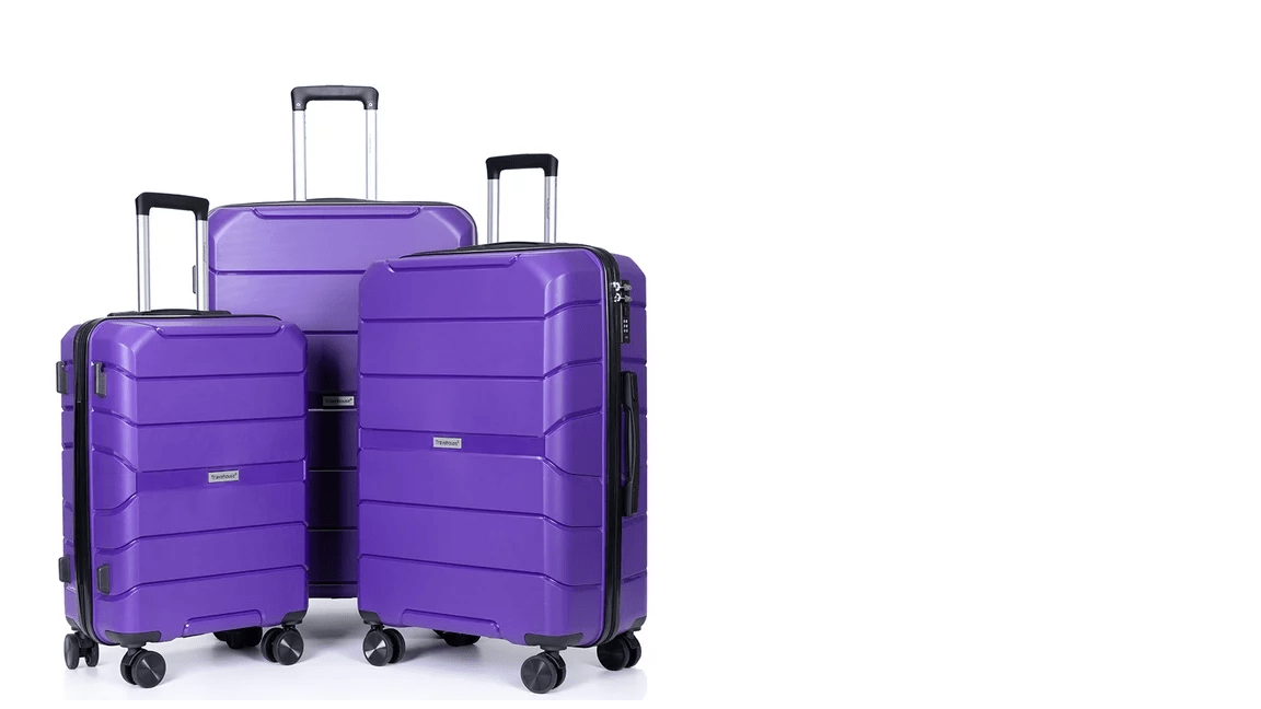 Travelhouse 3 Piece Luggage Set Hardshell Lightweight Suitcase with TSA