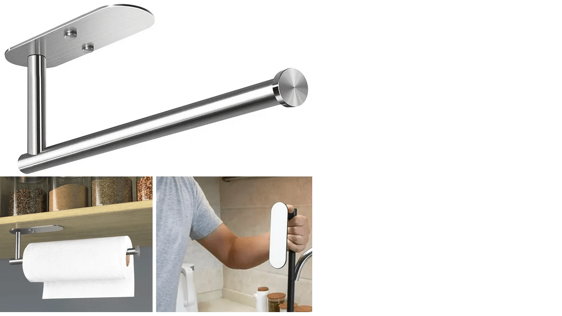 PHANCIR Paper Towel Holders Wall Mount Kitchen Paper Holder Under