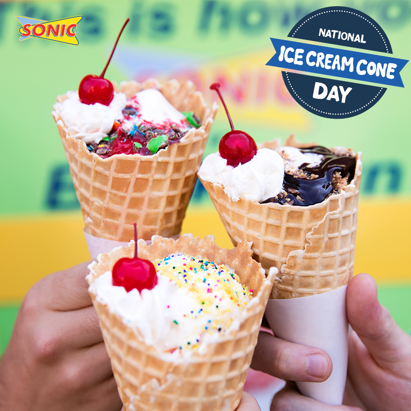 Wednesday Freebies 1/2 Price Ice Cream Cones at Sonic