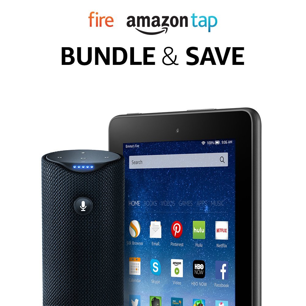 Save 80 on Fire Tablet and Amazon Tap Bundle!