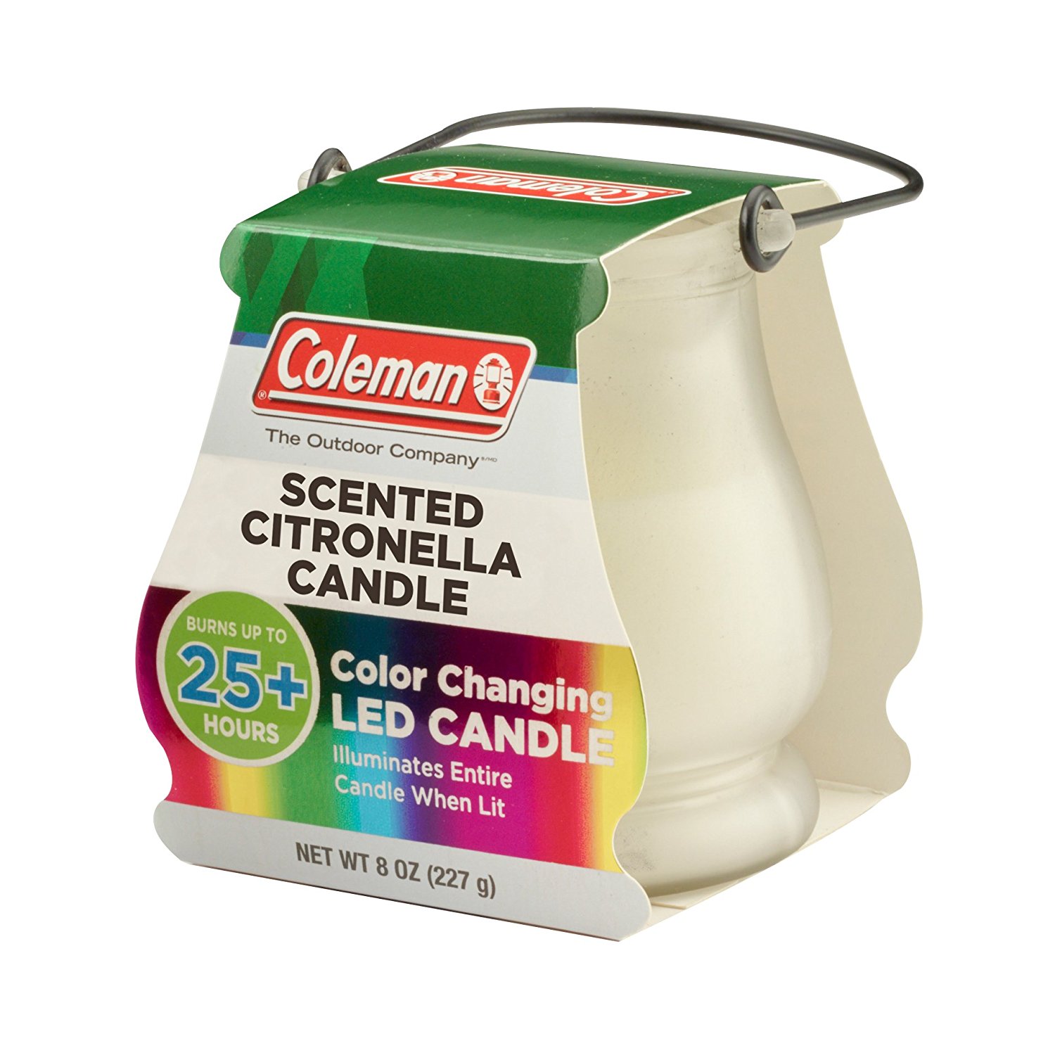 Coleman Color Changing LED Citronella Outdoor Scented Candle 3.88