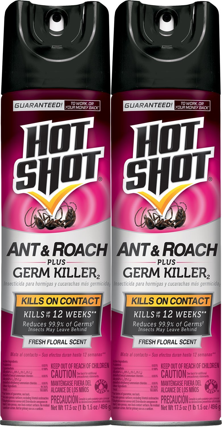 Hot Shot Ant & Roach Plus Germ Killer 2 Pack $4.88