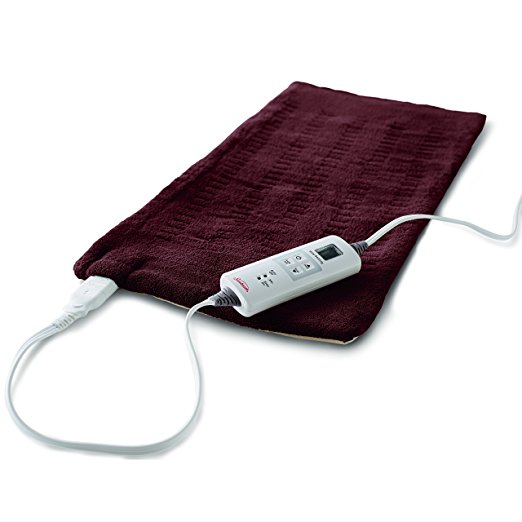 Sunbeam Xpressheat Heating Pad, Burgundy, 12 x 24inches 23.99