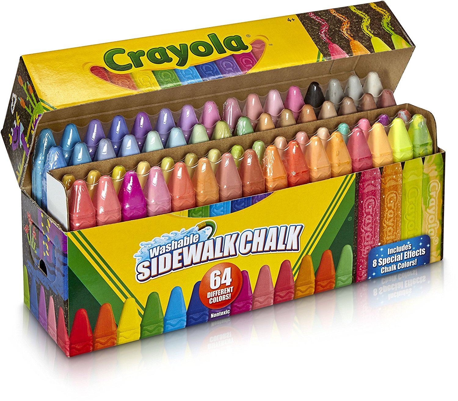 Crayola Sidewalk Chalk, Washable, Outdoor, Gifts for Kids, 64 Count 6.