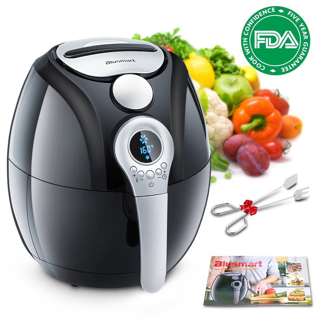 Electric Air Fryer, Blusmart Power Air Frying Technology with