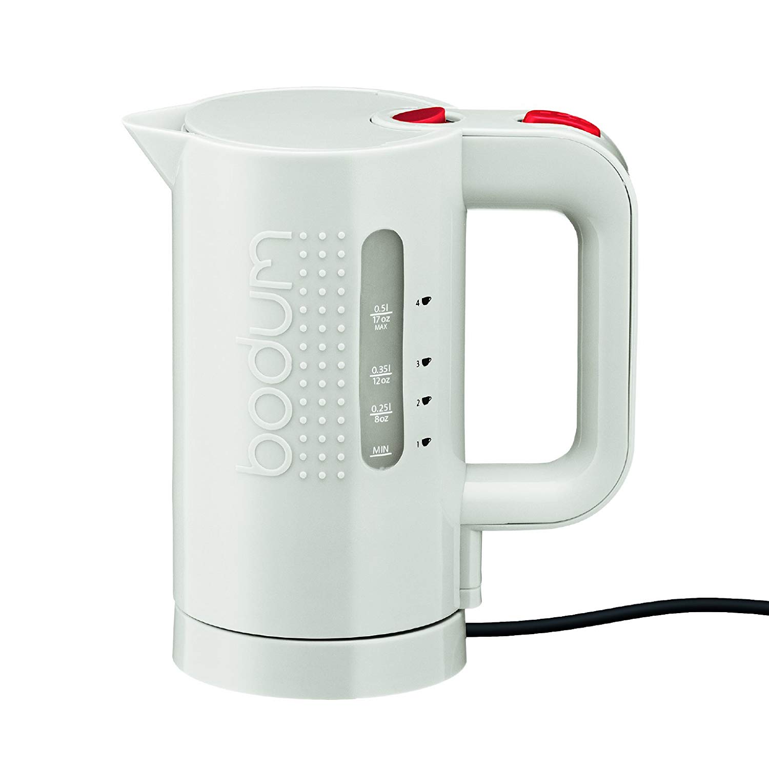 Bodum Bistro Electric Water Kettle, 17 Ounce, .5 Liter, White 12.42