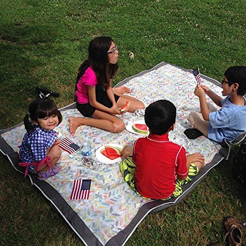 Jj Cole Outdoor Blanket, 7'X'5 Gray/Red 18