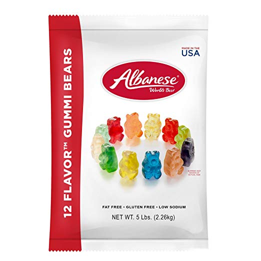 Albanese Candy 12 Flavor Gummi Bears 5 lb Bag 11.17