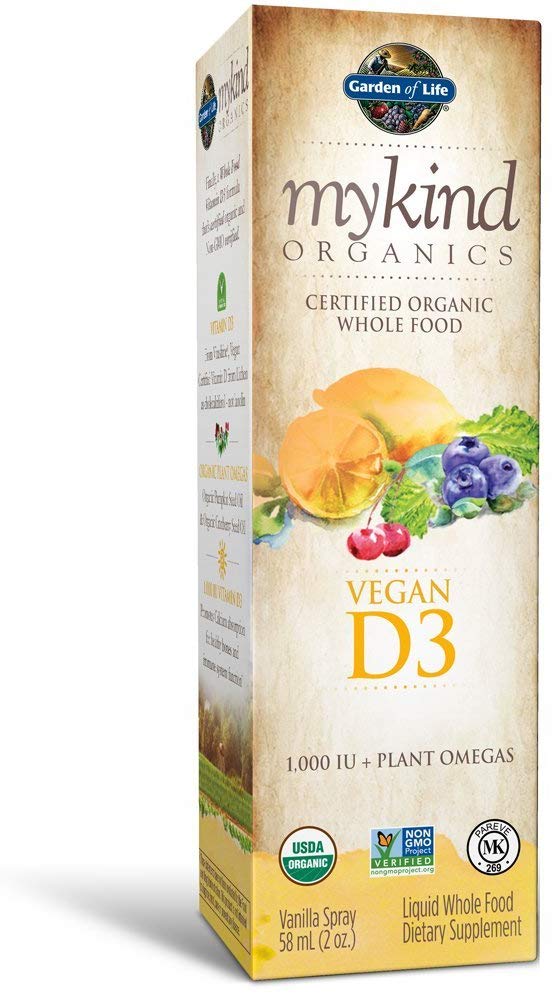 Garden of Life D3 Vitamin mykind Organic Whole Food Vitamin D