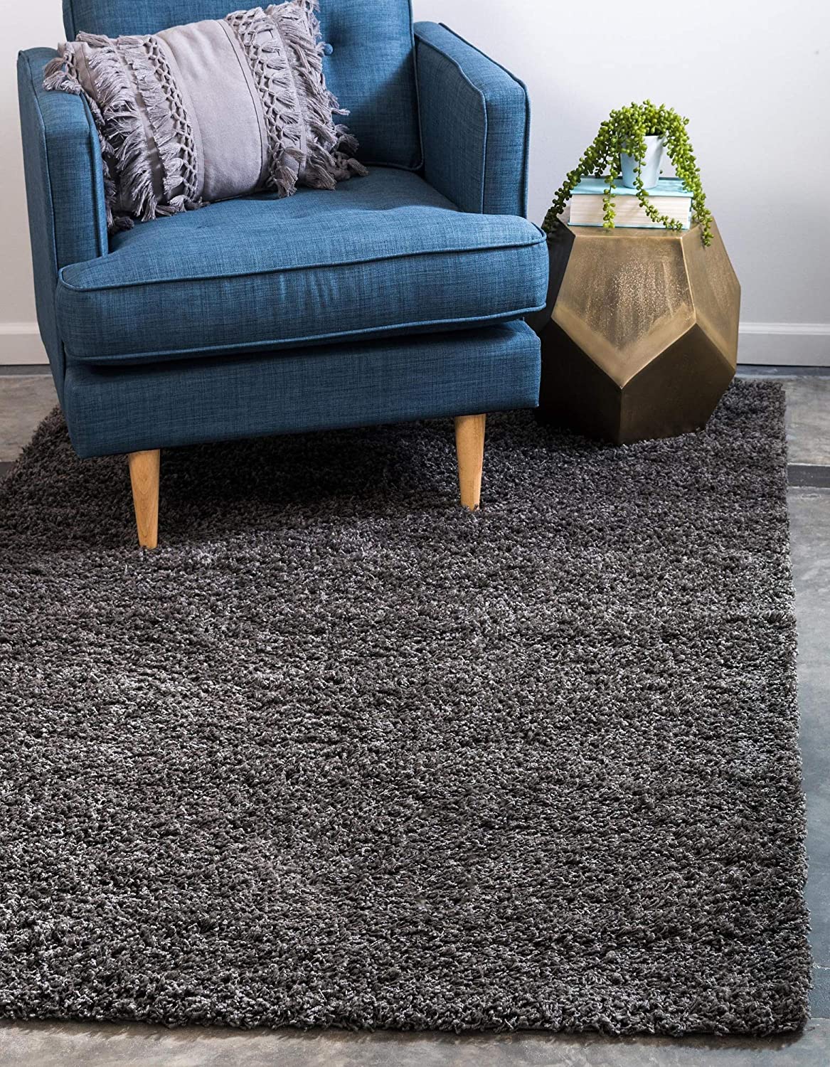 Unique Loom Solo Solid Shag Collection Area Rugs Starting at Only 8.98