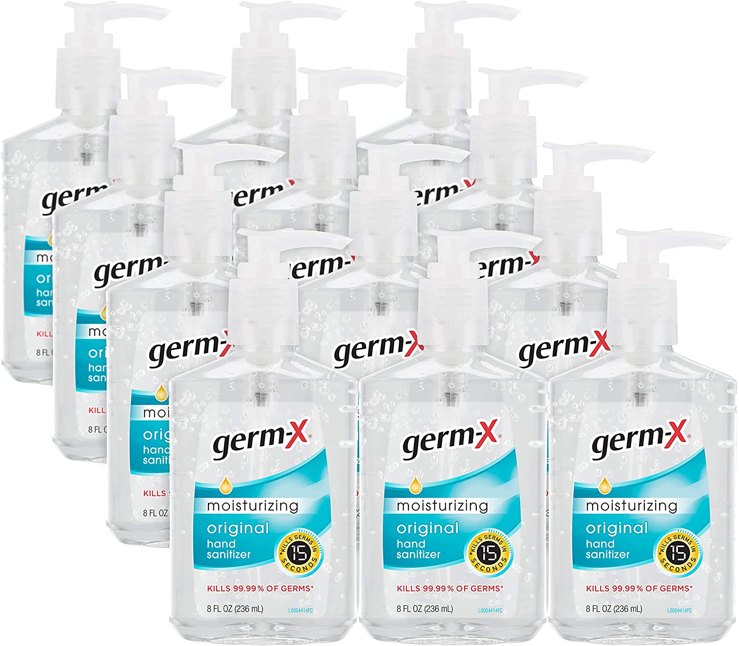 Germx Germx Hand Sanitizer, Original with Pump, 8 Fl Ounce (Pack of