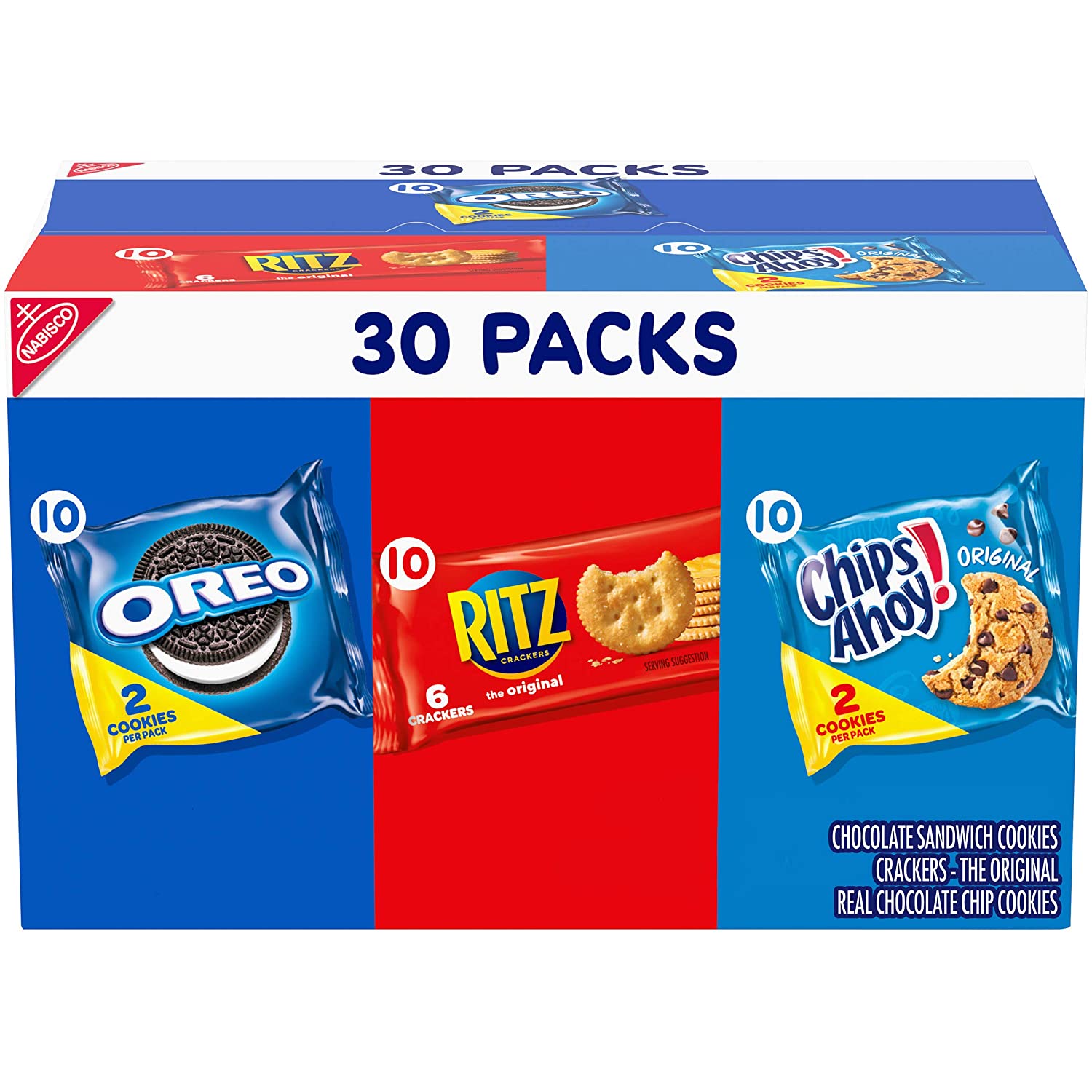 Nabisco Cookies & Cracker Variety Pack, 30 Snack Packs Only 8.24