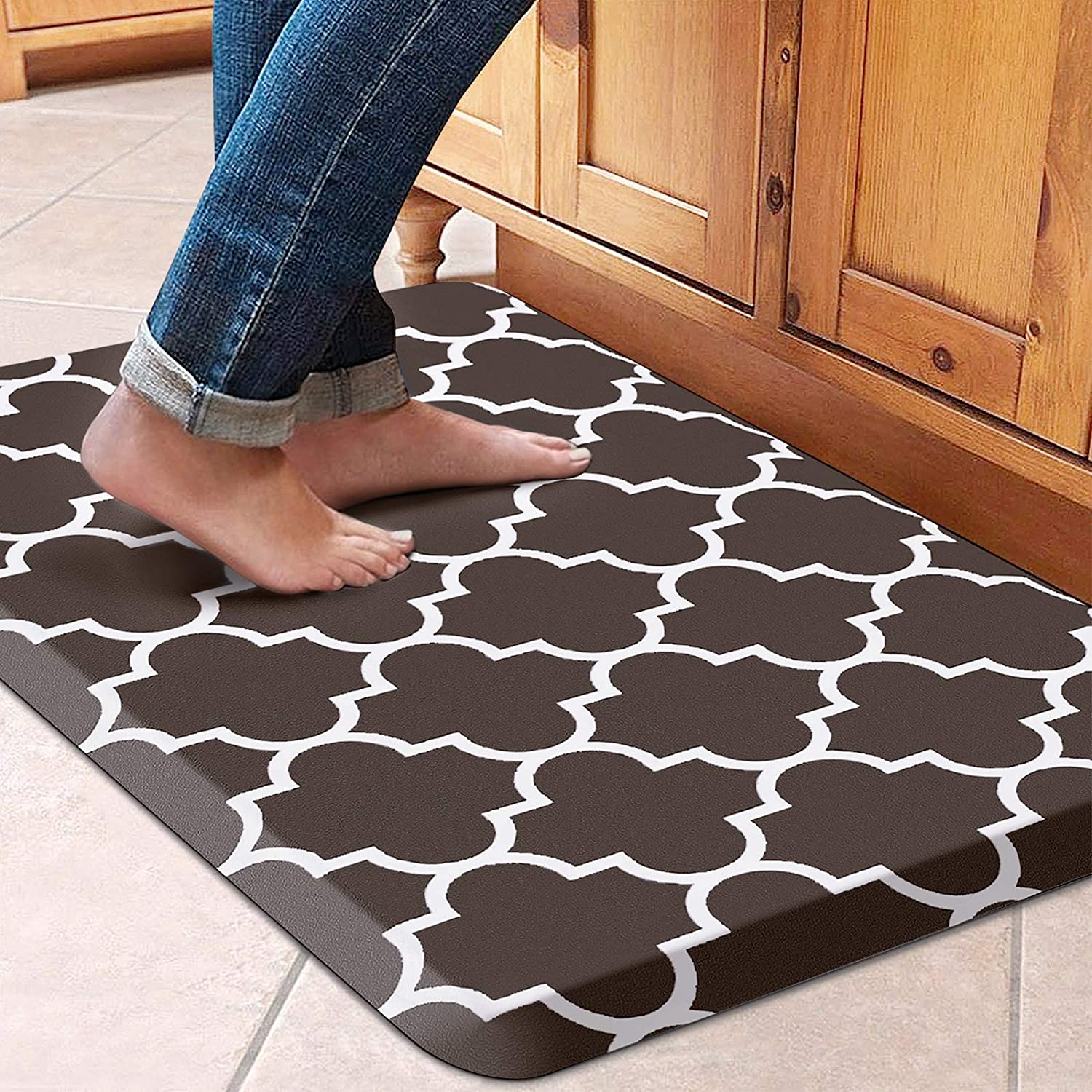 WISELIFE Kitchen Mat Cushioned AntiFatigue Kitchen Rug,17.3″x 28″,Non