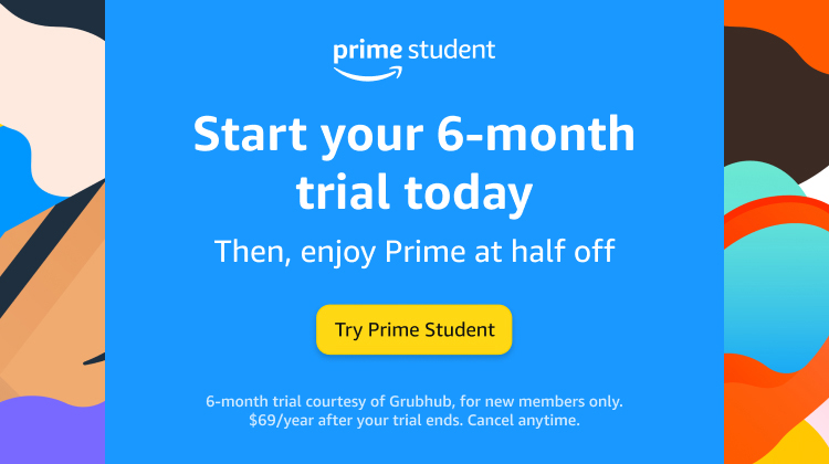 Wednesday Freebies – Free 6-Month Amazon Prime Trial for Young Adults and Students