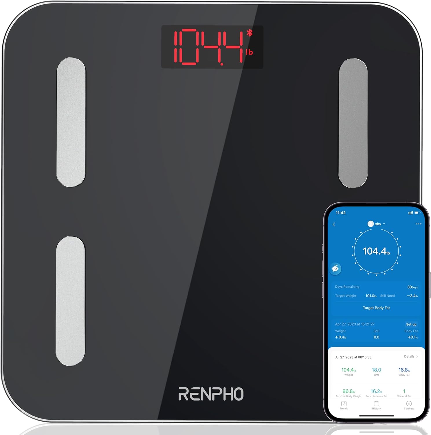 RENPHO Scale for Body Weight and Fat Percentage Only $16.99