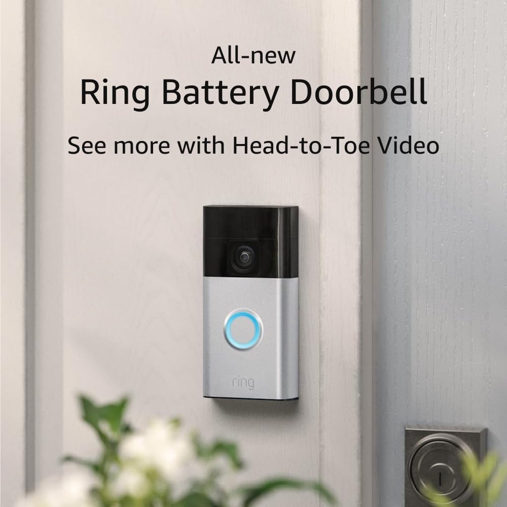 Ring Battery Doorbell, Live View with TwoWay Talk Only 59.99