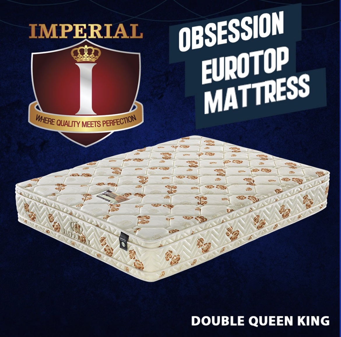IMPERIAL EUROTOP TWO SIDE USE “OBSESSION” (DOUBLE,QUEEN,KING) THICK