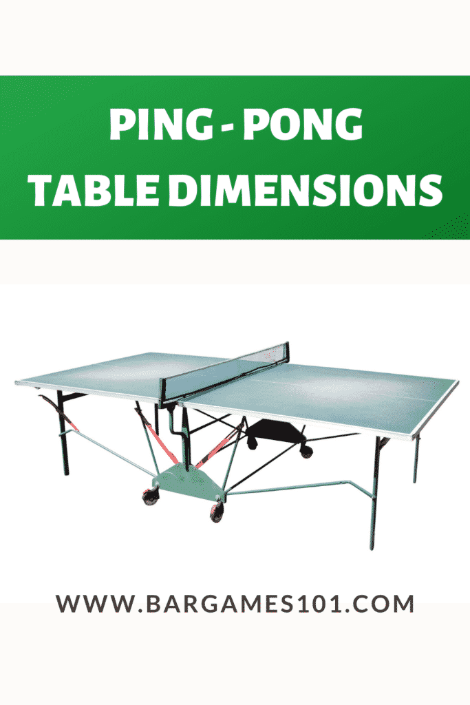 Ping Pong Table Dimensions Guide Specs & Regulations Bar Games 101