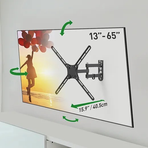 13" 65" 4 Movement Full Motion TV Wall Mount Extension, Swivel