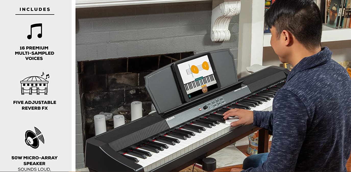 Alesis Recital Grand - 88 Key Digital Piano Save 16% at $379.00 Now