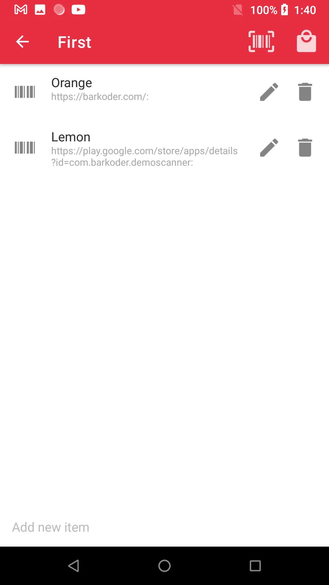 Android Shopping Cart app & barKoder's Barcode Scanner SDK