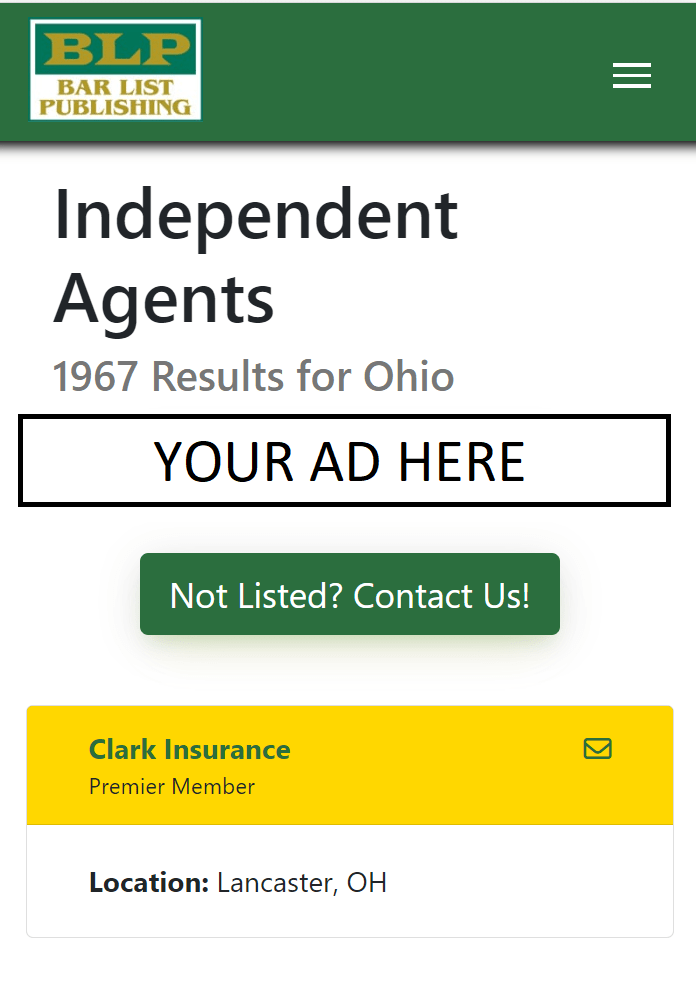 Advertisements for Insurance Agents, Attorneys, Adjusters & Experts
