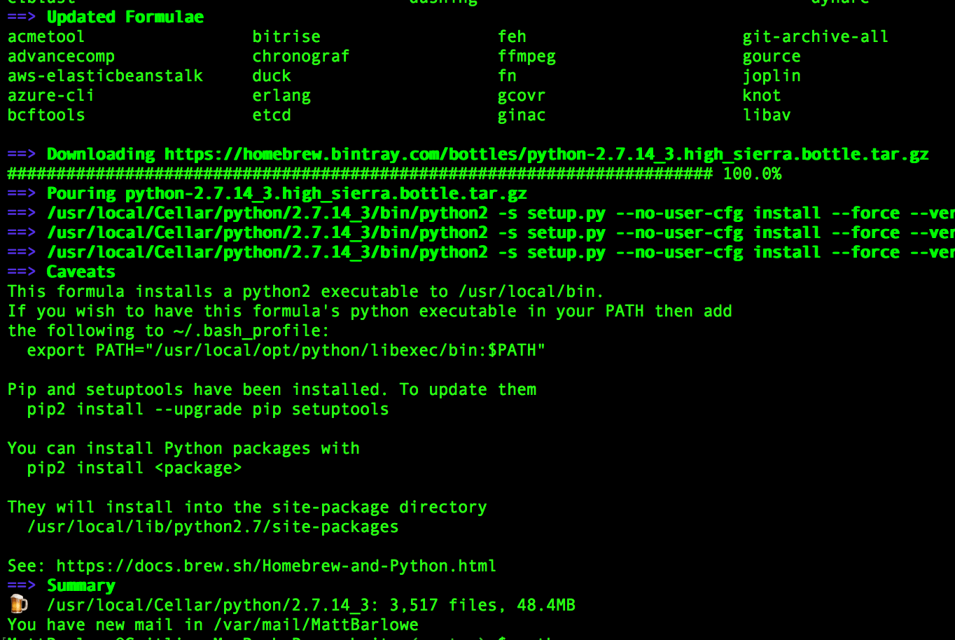 Installing Python Barlowe Analytics — Posts about Data Science