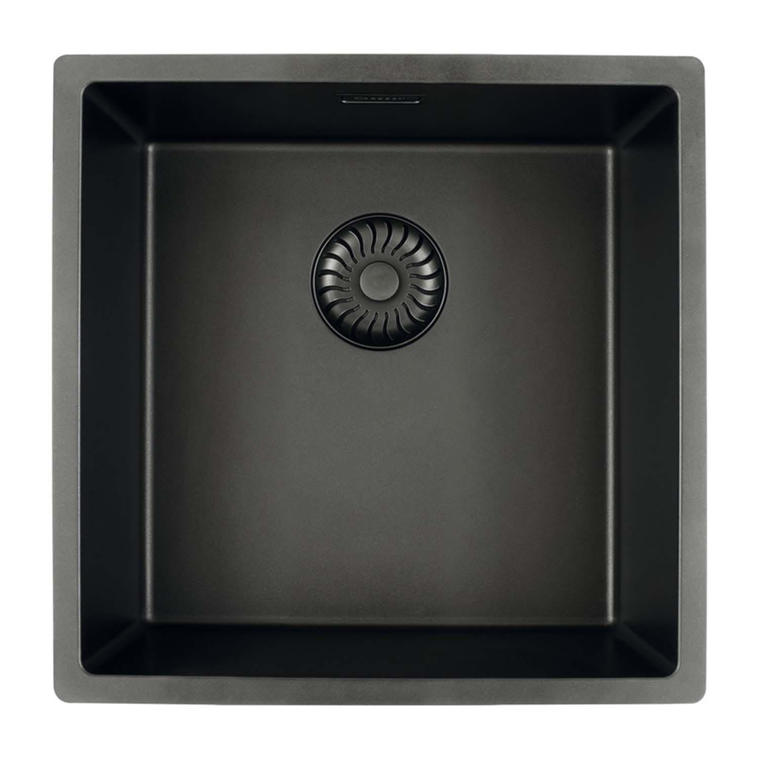 Spoelbak RVS Caressi Enkel 400mm zwart Barmann