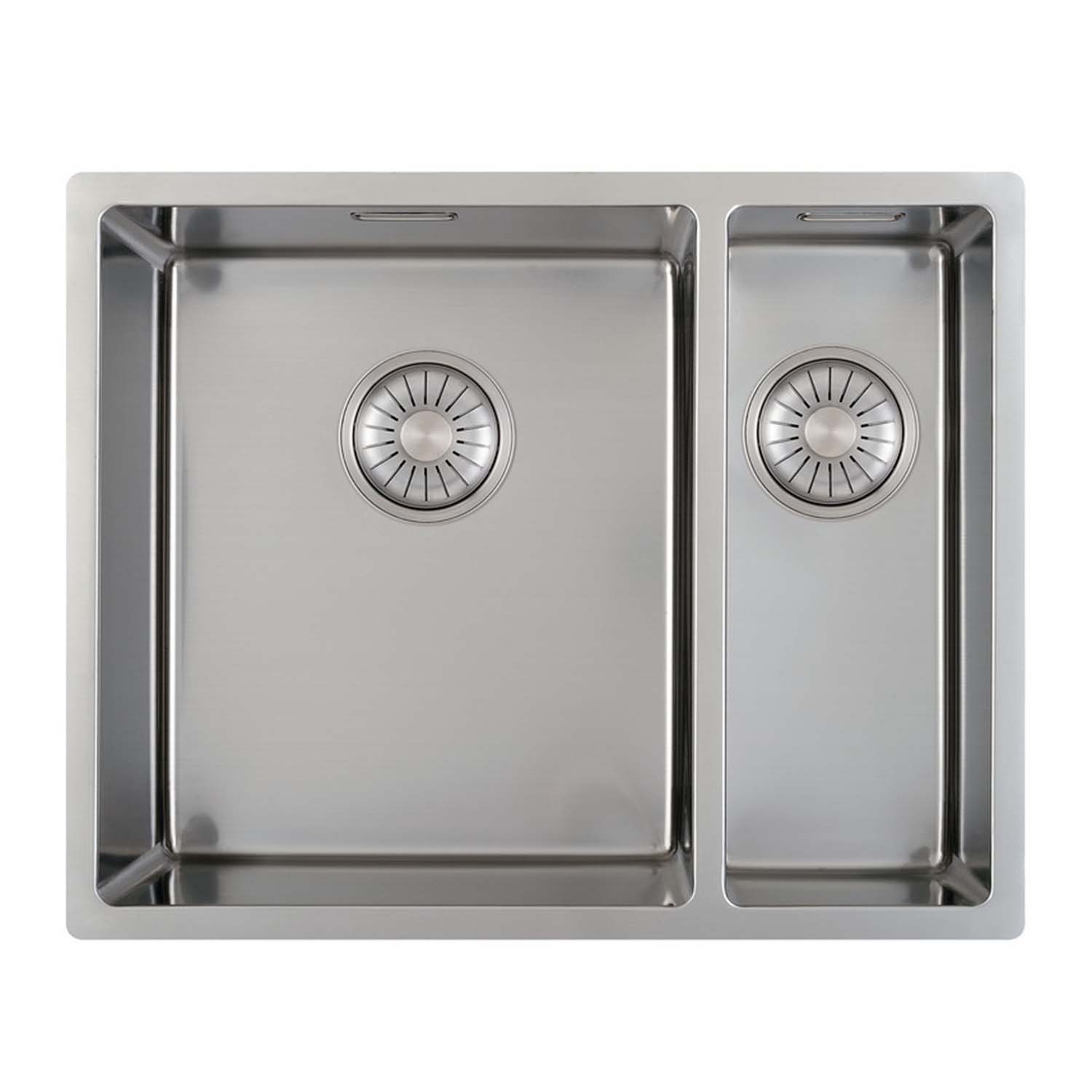 Spoelbak RVS Caressi Anderhalf 550mm bak rechts Barmann