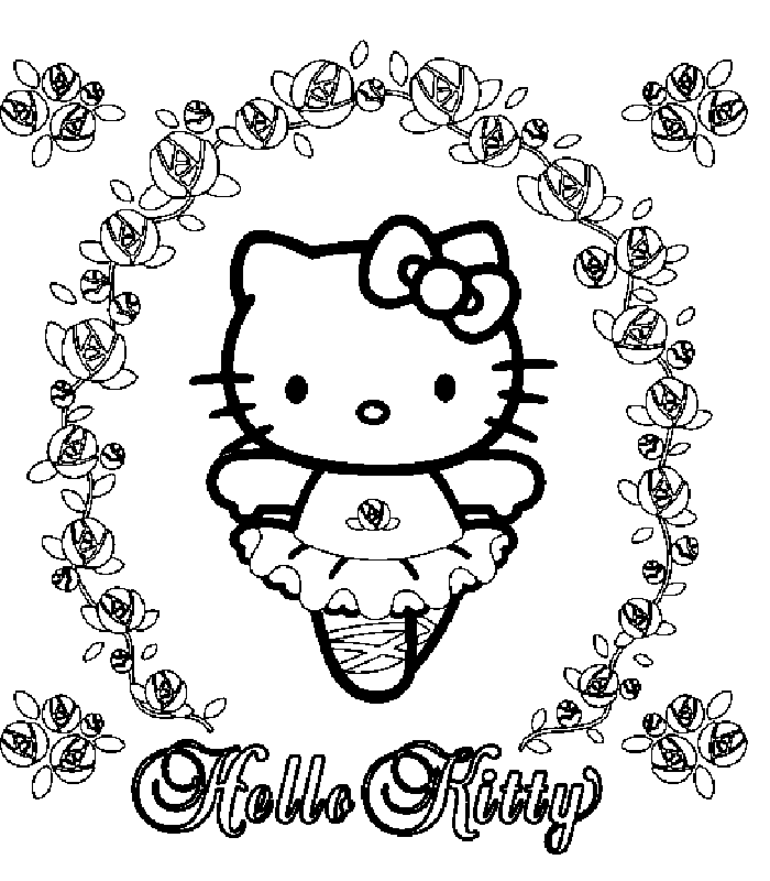 Fargelegge Hello Kitty bilder. Tegninger til utskrift og fargelegging