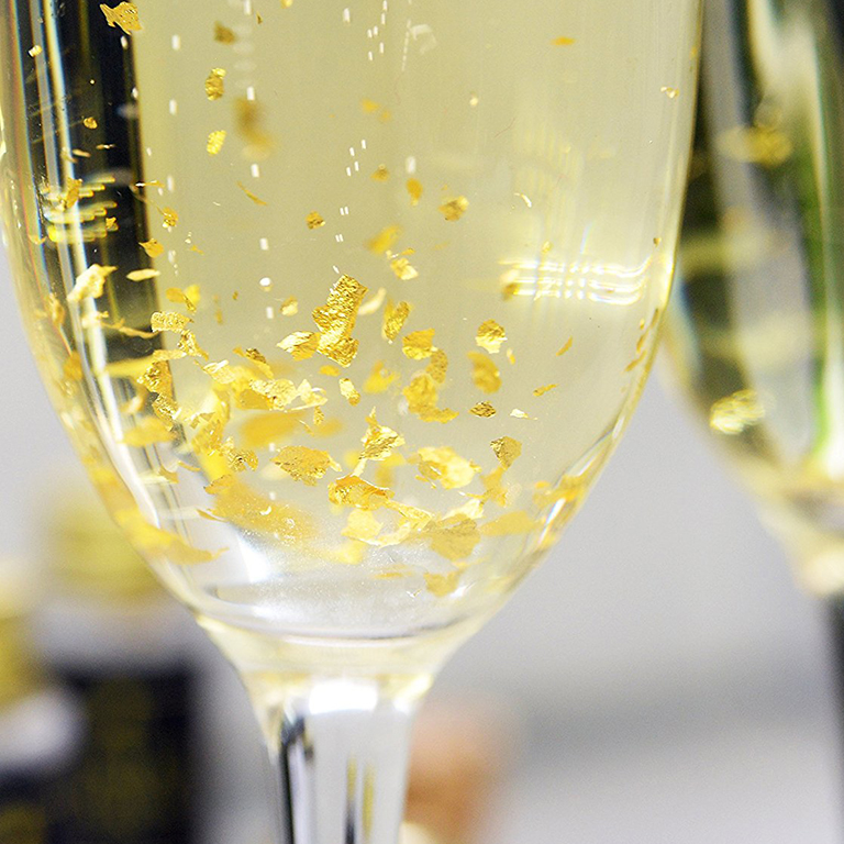 Edible Genuine Gold Flakes for Drinks Barnabas Gold