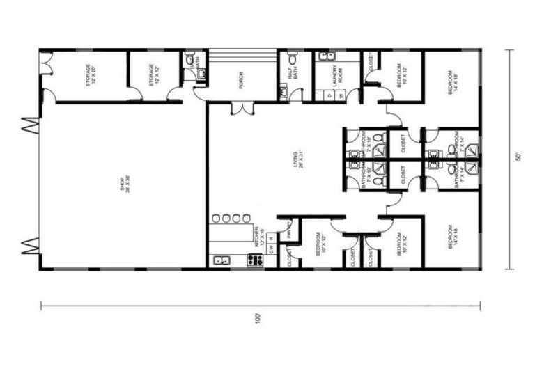 5 Best 50x100 Barndominium Floor Plans With Image & Cost