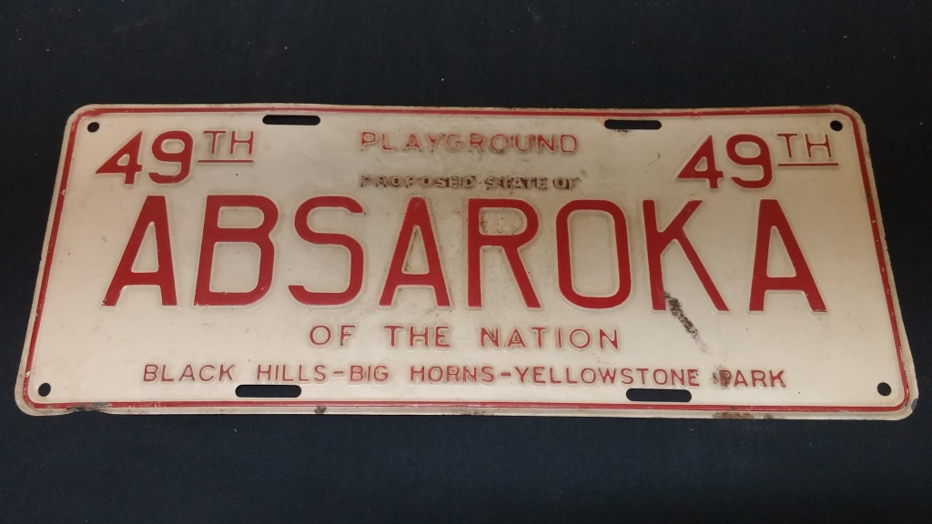 Rare Absaroka License Plate Barn Finds